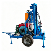Machine de forage de puits d'eau compacte de 150 m, équipement de forage de puits d'eau avec entretien facile pour les puits de jardin et de ferme