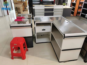 Comptoir <span class=keywords><strong>de</strong></span> caisse plat pour supermarché, poste <span class=keywords><strong>de</strong></span> caisse pour hypermarché - Product Image 5