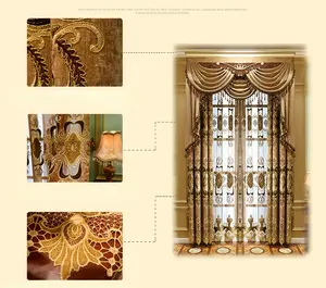 Golden Luxury Hotel Modern Curtains For The Living Room Quality European Style Drapes And Curtains Luxury