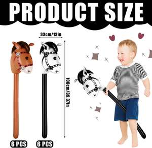 Jouet gonflable en PVC en forme de tête de cheval et de vache - Pliable et léger pour les faveurs de fête des enfants - Product Image 6