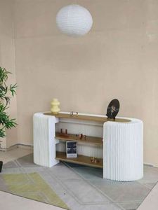 Nouveau comptoir de réception de bureau de réception d'arc circulaire blanc d'arc portatif pliant fait de papier pour le bureau et l'exposition - Product Image 4