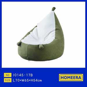 Divano Pouf Homeera a Forma di Goccia, Rivestimento in Tessuto, Seduta Morbida L70xW65xH54cm, Design Moderno, Un Posto - Product Image 1