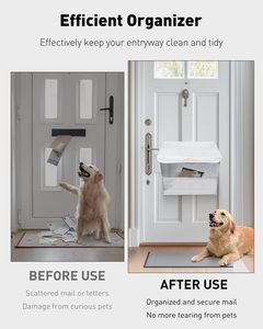 Large Size Front Door Mailbox <strong>Basket</strong> Indoor Letter Box Catch Interior <strong>Letterbox</strong> Cover Mail Slot Catcher for Door - Product Image 5