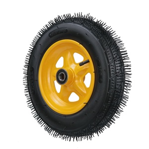 Pneus de <span class=keywords><strong>brouette</strong></span> Hanak Wholesale 14 pouces 3508 Five Star à jante jaune, alésage 20 mm, 2PR, garantie 1 an, roulement à billes - Product Image 1