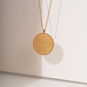 Collana di Rune in <span class=keywords><strong>oro</strong></span> placcato <span class=keywords><strong>oro</strong></span> 18K collana Unisex in acciaio inossidabile collana di placcatura in argento resistente per feste - Product Image 5