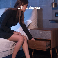 Plateau de chevet Intelligent, en bois massif, USB, 1 pièce, recharge sans fil, haut-parleur, Table nordique de chambre à coucher