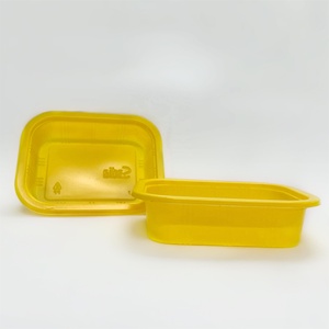 Contenedores Desechables Amarillos para Almacenamiento de Alimentos con Tapas de Material PP, Bandeja de Plástico Dorado para Chocolate, Galletas y Pasteles - Product Image 2