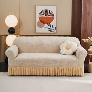 Ensemble de housses de canapé intégrées, épaisses, entièrement enveloppantes, élastiques, protection de canapé, toutes saisons, universelles, double accoudoir - Product Image 6