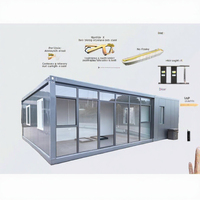 Maison conteneur modulaire préfabriquée de luxe en acier de 20 pieds et 40 pieds, design moderne du milieu du siècle, mobile et portable, marque Zhongming