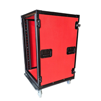 Flight case de rangement antichoc personnalisé en aluminium pour amplificateurs 8U/10U/12U/18U/20U/22U/24U