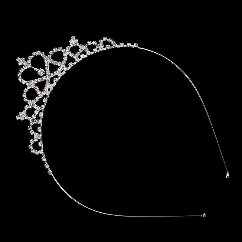 Bella corona per bambini strass di cristallo compleanno diadema bambini Tiara corona fascia per capelli all'ingrosso