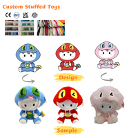 Jouets en peluche animaux mignons personnalisés, jouets en peluche sur mesure, animaux en peluche pour enfants