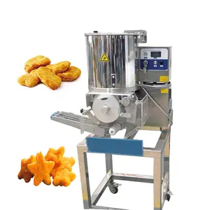 15G Vlees Pie Voormalig Maker/Vis Kotelet Flouring Preduster Machine/Vis Nuggets Battering Breading Frituren Productielijn