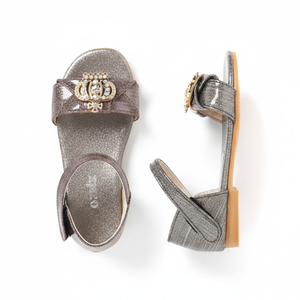 OZKIZ Korean Kids Premium Sandals F20 <b>Open</b> Toe Summer Fashion for Girls 2-7 Years Solid Pattern Wholesale - Product Image 2