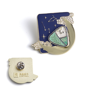 Custom Logo Irregular Tourist Souvenir Gift Zongzi Metal <b>Pin</b> <b>Badge</b> - Product Image 1