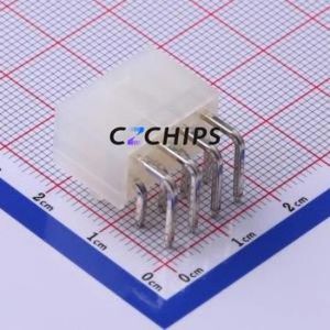 C4255WR-F-2X04P Wire-to-Board Pin Header Bent Lead Through Hole,P=4.2mm Connector 2x4P 4.2mm Right Angle Insert 8P - Product Image 2