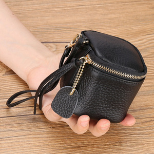 Bolsa cuadrada de cuero con cremallera para joyas, bolsa de mano para lápiz labial, monedero pequeño, caja compacta para guardar cosméticos - Product Image 4