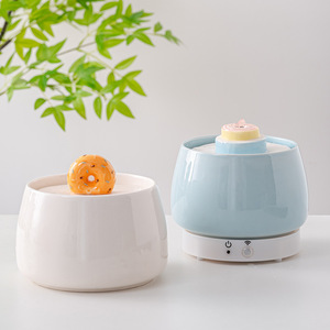 Fontaine à eau pour animaux de compagnie en céramique, rechargeable, alimentée par USB, fontaine à eau circulante automatique pour chat, modèle de bureau - Product Image 5
