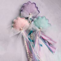 Baguettes en bois princesse enfants rose coquille paillettes baguette jouet fête d'anniversaire fournitures enfants filles fée accessoires de fête bâtons magiques