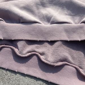 Sudadera Vintage de Diseñador 100% Algodón French Terry con Estampado Gráfico, Fabricantes de Sudaderas con Capucha Extra Grandes con Lavado Ácido y Pedrería - Product Image 5