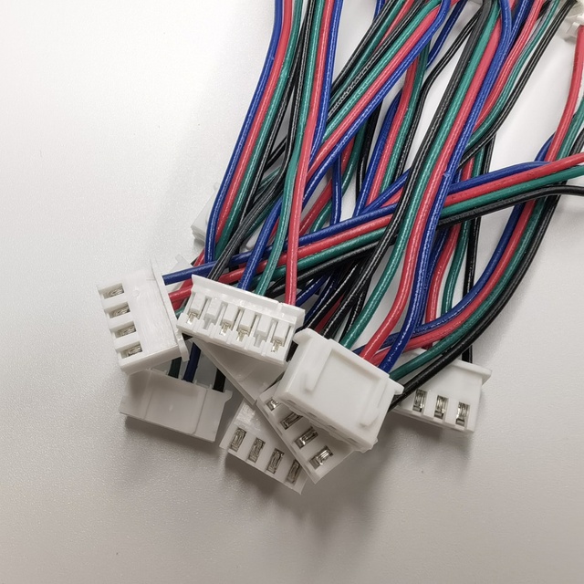 Custom Wire Harness JST ZH PH EH XH Connectors 1.0 1.25 1.5 2.0 2.54 mm Pitch 2 3 4 5 6 Pin AWG26 LVDS Ribbon Cable
