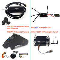 Kits Efoil entièrement étanches avec moteur MTI70182 + nouveau ESC 300A 32Bit + télécommande 1905WF + commutateur MTS2009AS