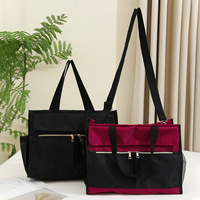 Sac isotherme en nylon grande capacité, style nordique, pour pique-nique, boîte à lunch, conservation des aliments frais, multi-poches, compartimenté, modèle unique