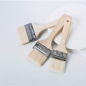 Wooden Handle Wool <b>Brush</b> 3 In Bristle For Painting And Baking - Product Image 4