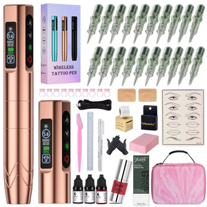 Set Macchinetta per Tatuaggi Wireless Tutto-in-Uno con Doppia Batteria Multi-Modalità per <span class=keywords><strong>Sopracciglia</strong></span> Labbra Sbiancamento Capelli <span class=keywords><strong>Accessori</strong></span> per il Trucco - Product Image 2