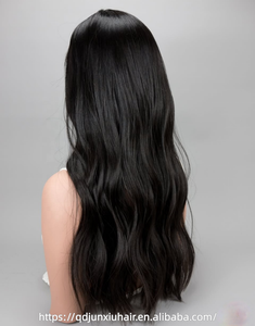Topper de <span class=keywords><strong>cheveux</strong></span> naturels en gros avec dentelle HD invisible, noir de jais, pré-épilé, raie au milieu, base en soie effet cuir chevelu réel - Product Image 4