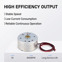 Moteur micro DC RF300 3V, moteur électrique à faible bruit, mini moteur haute efficacité pour voitures jouets, projets de bricolage, kits éducatifs