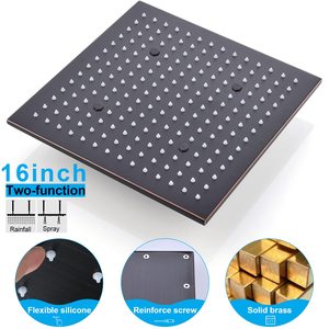 Sistema de ducha de lluvia, cabezal de ducha termostático de cuerpo completo de 16 pulgadas, grifo mezclador de latón, válvula desviadora de Ducha - Product Image 5