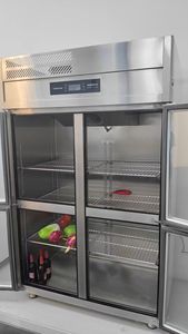 Réfrigérateur commercial vertical à double porte en acier inoxydable, réfrigérateur-congélateur - Product Image 6