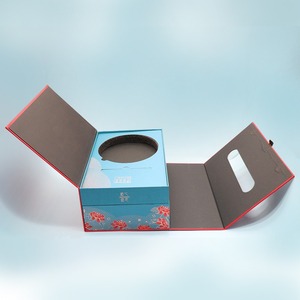 Luxury paper card single wine glass magnetic folding wine <b>bottle</b> packaging gift <b>box</b>, customizable according to needs - Product Image 1