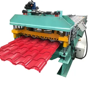 Máquina automática de fabricación de prensa de tejas de una sola capa para techos de tejas esmaltadas