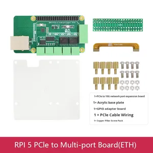 JUNROC <span class=keywords><strong>Raspberry</strong></span> <span class=keywords><strong>Pi</strong></span> 5 PCIe ke Gigabit Ethernet & USB <span class=keywords><strong>Gpio</strong></span> papan ekspansi Multi-Port dengan dukungan Can/Rs485/<span class=keywords><strong>Rs232</strong></span> - Product Image 6