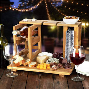 Estante multifuncional de bambú para vinos con tabla de quesos y soporte para copas para almacenamiento en la cocina - Product Image 2