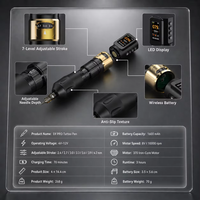 Machine à tatouer sans fil ELF Pro, alimentation par batterie 1600mAh, course réglable 2.2-4.2MM, pistolet à tatouer pour maquillage permanent