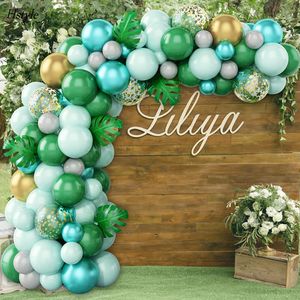 Patimate — Kit de ballons en guirlande de couleur vert et or, 84 pièces, avec des confettis en Latex, <span class=keywords><strong>décoration</strong></span> de fête pour garçon, <span class=keywords><strong>Jungle</strong></span>, E3023 - Product Image 6