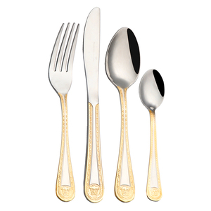 Новая Золотая вилка для ножей, элегантные свадебные столовые приборы из нержавеющей стали, столовые приборы из золотого серебра, столовые приборы, свадебные наборы столовых приборов и ножей - Product Image 3