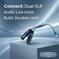 Câble de conversion rotatif USB-C vers XLR 3 broches mâle-femelle avec gaine en PVC pour projecteur, microphone et haut-parleur, 20 cm, modèle 2026