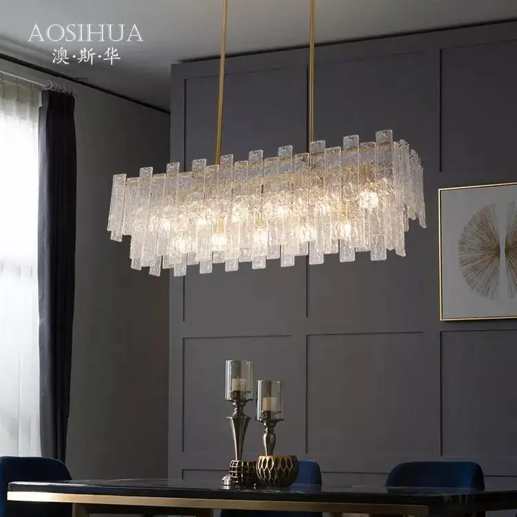 Designer dekorative Wohnzimmer Gold Hotel moderne Lichter Led Pendel leuchten Luxus Kristall Kronleuchter