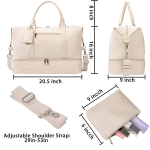 <span class=keywords><strong>Bolsa</strong></span> <span class=keywords><strong>de</strong></span> Viaje Weekender OEM con Fondo Anti-Fricción, Cierres Suaves y Correa Ajustable, <span class=keywords><strong>Bolsa</strong></span> Deportiva Multifuncional para Viajes Cortos - Product Image 2