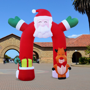 Inflatable Santa Claus Arch Outdoor Christmas Decoration PVC Material For Yard Garden Party Holiday Display - Product Image 1