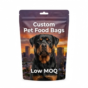 Pet Food Packaging Bags Aluminum <b>Foil</b> Resealable Smell Proof Stand up Custom Printed Dog Treats Large Capacity Low MOQ Factory - Product Image 1