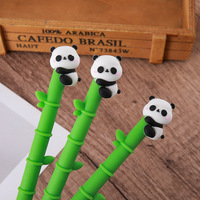 Bolígrafo de Gel Creativo de Plástico Suave con Diseño de Panda, 0.5mm, Papelería de Dibujos Animados, para Estudiantes y Oficina, Venta al Por Mayor