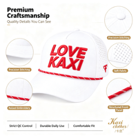 Casquettes de baseball 5 panneaux Snapback Kaxi OEM personnalisées en nylon respirant et imperméable avec dos en maille de haute qualité – Collection 2026