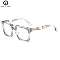 Montures optiques carrées imprimées en acétate vintage faites à la main, écologiques, à monture complète, personnalisables, pour usage quotidien unisexe – Vente en gros