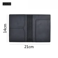 Porte-passeport et étui de rangement pour cartes d'identité en cuir véritable pleine fleur, rétro, fait main, extensible, vente en gros