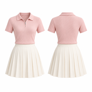 Fabricante de Ropa para Mujer, Marca Privada, Conjuntos Personalizados de 2 Piezas, Sudaderas con Capucha, Camisetas Polo, Vestidos, Trajes Deportivos, Fábrica de Ropa de Moda - Product Image 2